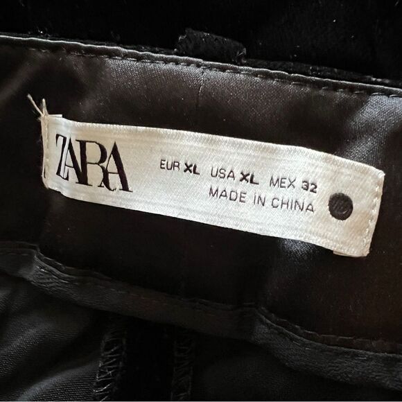 Zara velvet wide leg pants - Picture 2 of 4